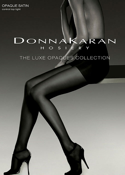 Donna Karan Luxe Collection Opaque Satin Control Top Tights