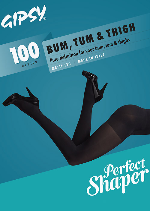 Gipsy Bum Tum and Thigh 100 Opaque Shaper Tights In Stock At UK Tights