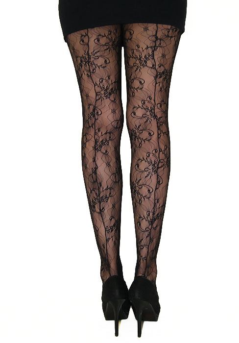 Mary Portas And Charnos Opulent Backseam Lace Tights SideZoom 3