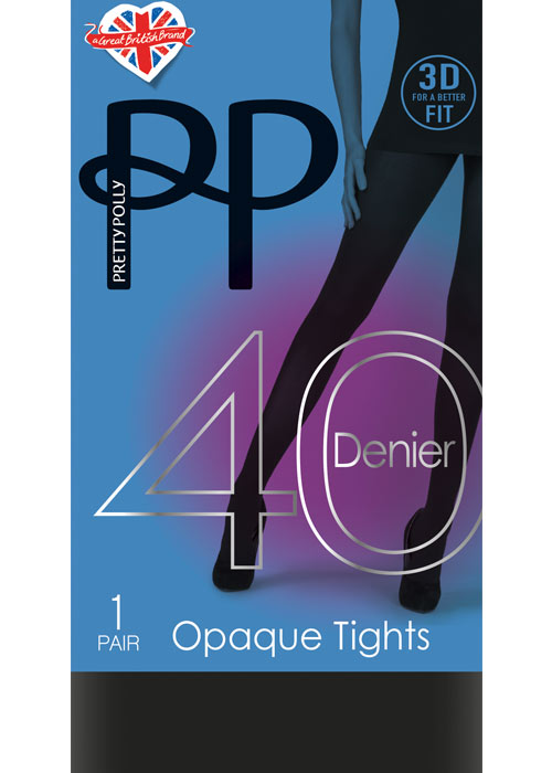 Pretty Polly 40 Denier New 3D Opaque Tights