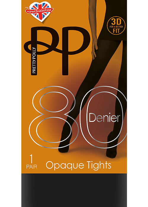 Pretty Polly 80 Denier New 3D Opaque Tights