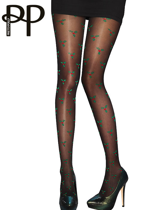 Pretty Polly Holly Patterned Tights In Stock At UK Tights