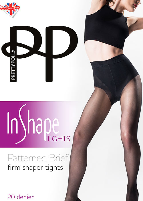 Pretty Polly In Shape Patterned Brief Firm Shaper Tights