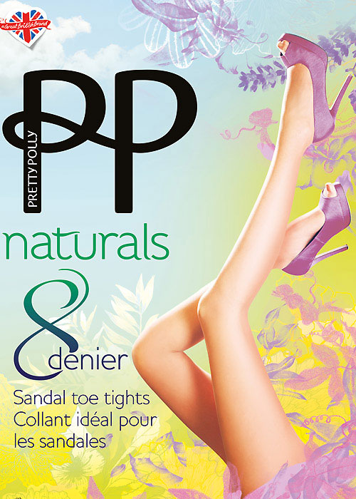 Pretty Polly Naturals Sandal Toe Tights SideZoom 3