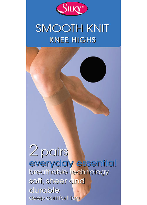Silky Smooth Knit Knee Highs 2PP