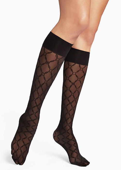 Wolford Aurora Monogram Knee Highs In Stock At UK Tights