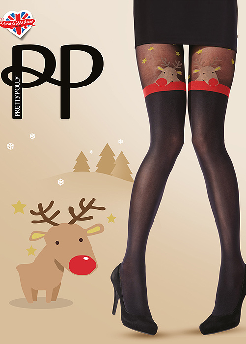federación techo canal Pretty Polly Reindeer Tights In Stock At UK Tights