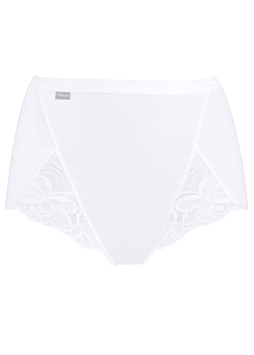 Playtex Cotton And Lace Maxi Briefs 3PP SideZoom 2
