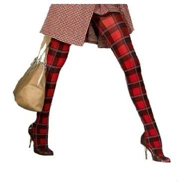 Tartan Tights Red colour