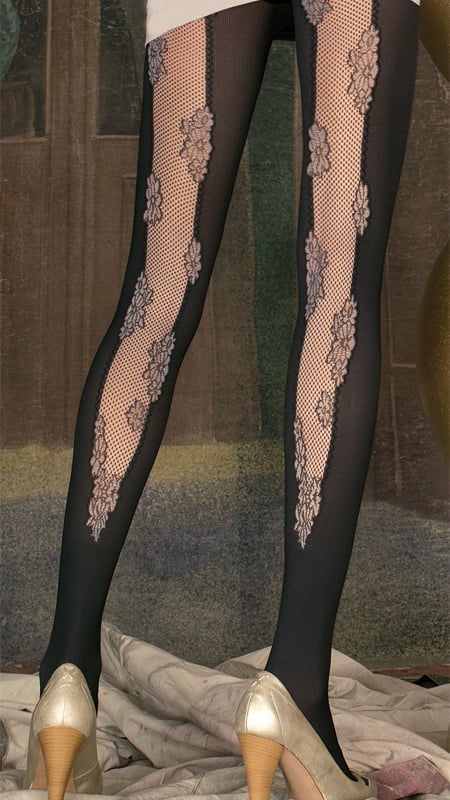 Trasparenze tights with open backseam