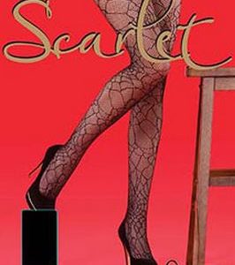 Silky Scarlet Spider Fishnet Tights