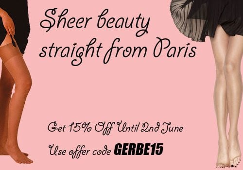 Gerbe Hosiery Offer Spring Summer 2013 15% Gerbre15 Sheer Beauty Paris