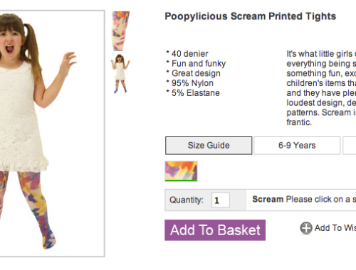 Poppylicious Scream Printed Tights 40 Denier