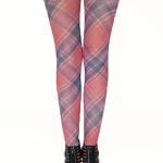 Diagonal Tartan Tights