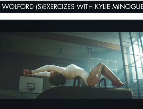 Kylie Minogue wearing Wolford sexercise video