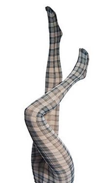 Silky Tattoo Tartan Tights: 52 Likes