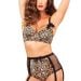 Leg Avenue 2 Piece Animal Print Bra And Matching High Waist 6 Hook Garter