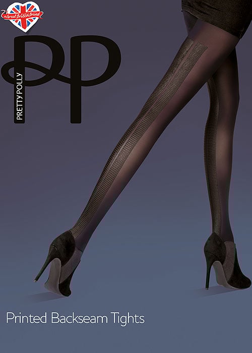 Pretty Polly Printed Backseam Tights