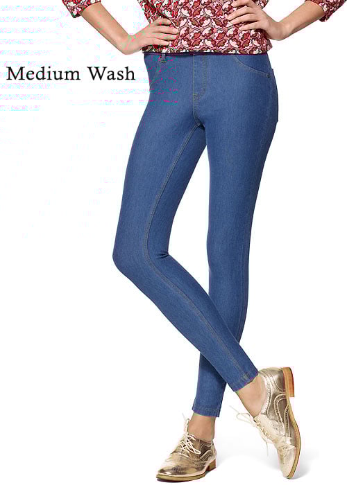 Medium-wash blue jeggings Hue Denim Jeggings
