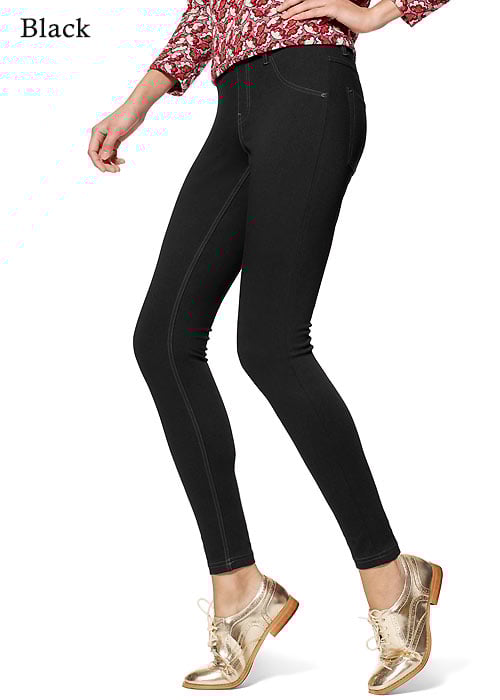 Hue Essential Denim Leggings black