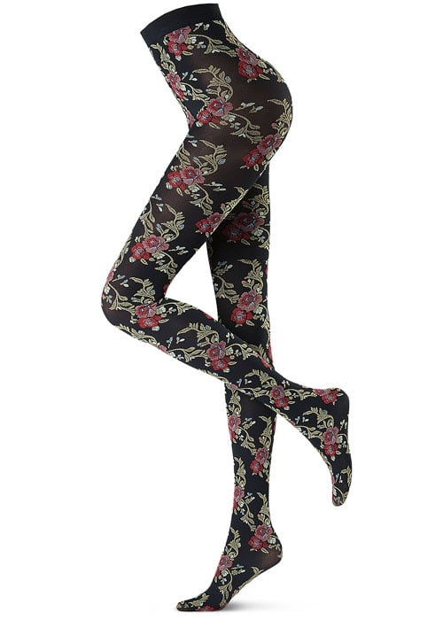 Colour 50 denier floral tights in Oroblu tights Autumn Winter 2018 collection Oroblu Tights Autumn Winter 2018 floral pattern