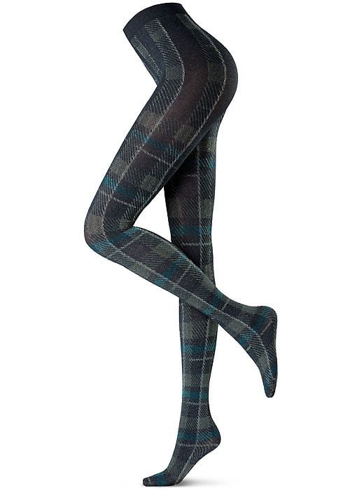 Green and blue tartan tights for Autumn Winter Oroblu Tartan Tights