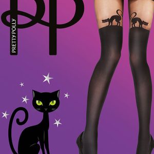 Pretty Polly Spooky Halloween tights with scary kitty