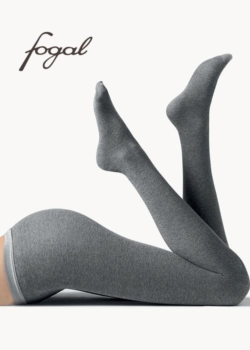 Fogal luxury cotton and cashmere tights in grey