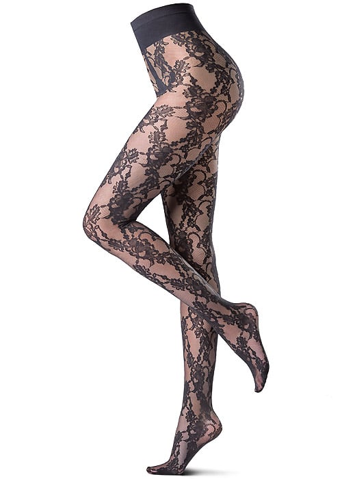 Oroblu Lace Rose Tights in black