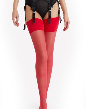 Playful Promises Lollipop Red Seamed Stockings