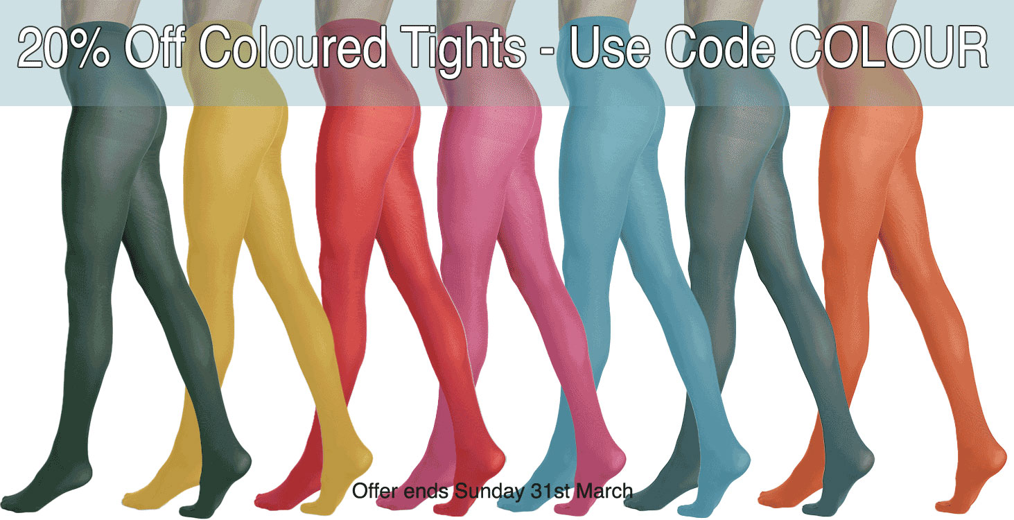 20% Off Coloured Tights Code:COLOUR