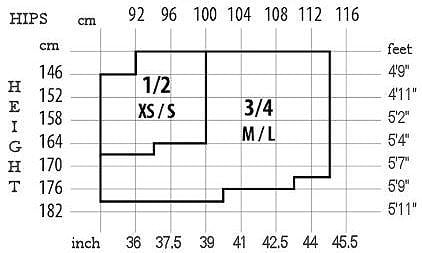 Giulia stockings size guide