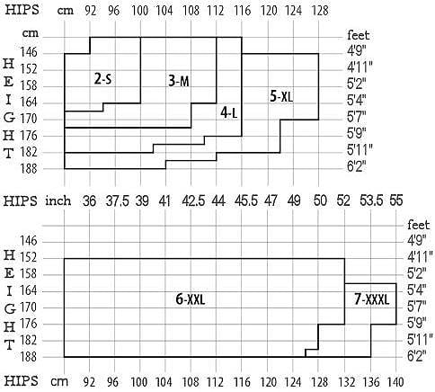 Giulia tights size guide