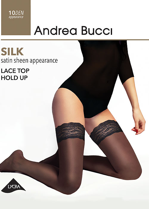 Andrea Bucci Silk Lace Top Hold Ups BottomZoom 2