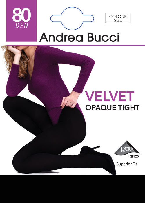 Andrea Bucci Velvet 80 Denier Opaque Navy Tights SideZoom 2