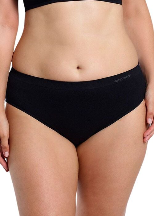 Ambra Organic Cotton Rib Full Brief In Stock At UK Tights