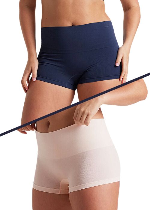 Ambra Seamless Smoothies Colourful Shortie 2 Pair Pack image