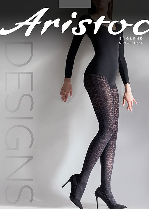 Aristoc Leaf Design Fashion Tights SideZoom 2