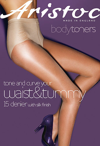 Aristoc Bodytoners Waist and Tummy High Leg Toner Tights BottomZoom 3