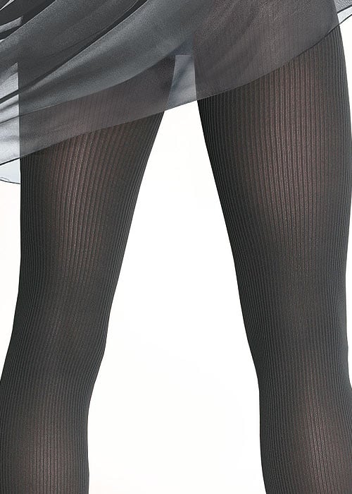 Bahner Stripes Ribbed Support Tights SideZoom 2