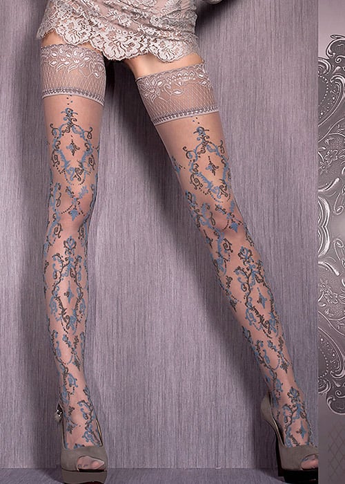 Ballerina Herja Deep Lace Top Hold Ups SideZoom 2