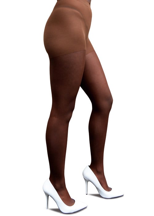 Brown Skin Essentials Dark Chocolate Brown Tights SideZoom 2