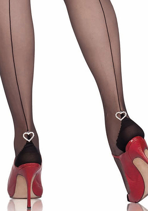 Cervin Seduction Couture Seamed Coeur Stockings SideZoom 2