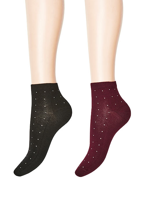Charnos All Over Crystal Cotton Socks BottomZoom 1