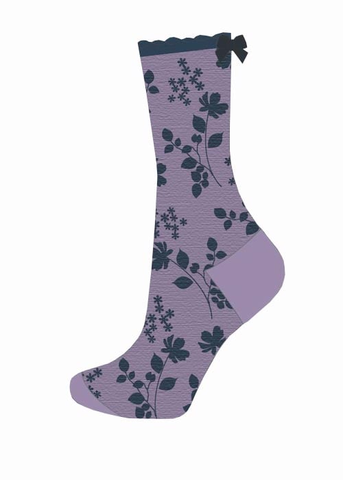 Charnos Bamboo Floral Socks SideZoom 3