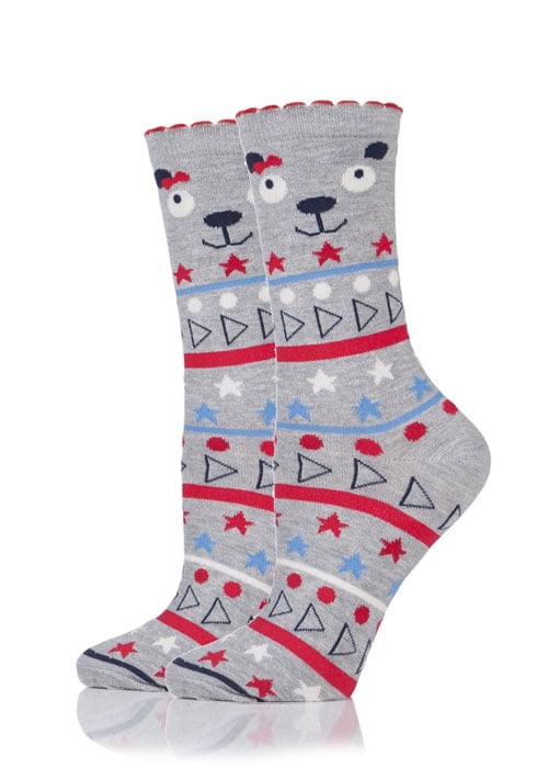 Charnos Bear Fairisle Socks image