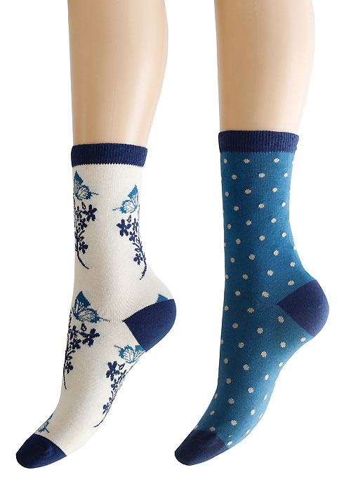 Charnos Butterfly And Spot Socks 2 Pair Pack image