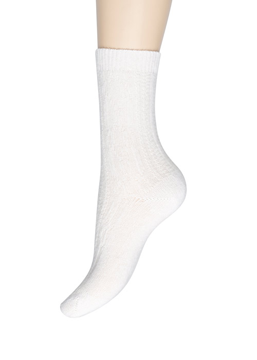 Charnos Cashmere Cable Socks BottomZoom 3