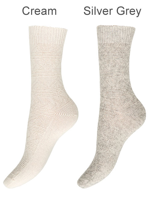 Charnos Cashmere Fairisle Socks SideZoom 2