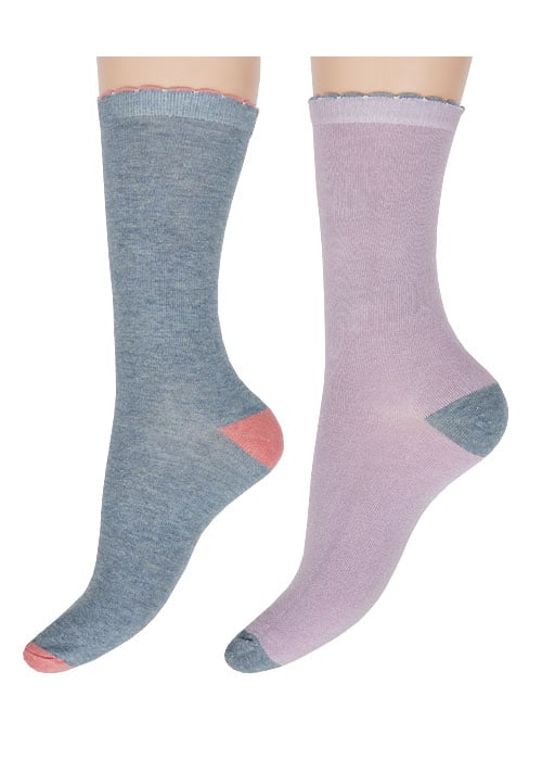 Charnos Contrast Heel And Toe Bamboo Socks image